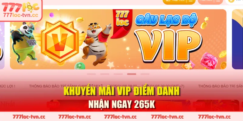 Khuyến mãi VIP điểm danh nhận ngay 265K